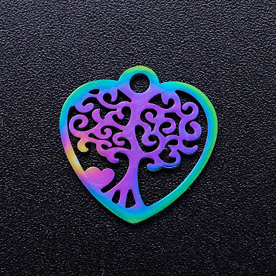 Ion Plating(IP) 201 Stainless Steel Pendants STAS-S105-JN193-1