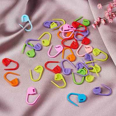 200Pcs 10 Colors Eco-Friendly ABS Plastic Knitting Crochet Locking Stitch Markers Holder KY-SZ0001-28-1