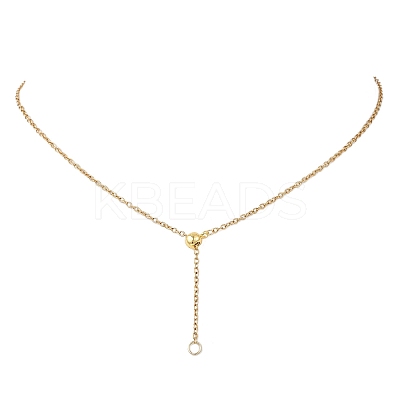 Adjustable 2MM 304 Stainless Steel Cable Chain Lariat Necklace Makings NJEW-JN05859-1