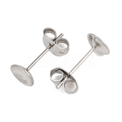 304 Stainless Steel Stud Earring Findings STAS-D389-03D-P-1
