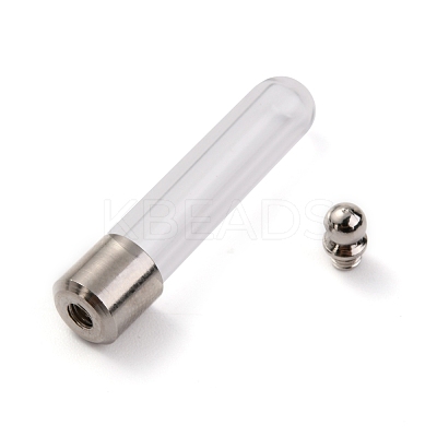 Transparent Glass Bottle Pendant GGLA-B001-03P-1