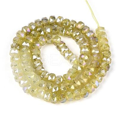 Anti-Tarnish Electroplate Glass Imitation Jade Beads Strands EGLA-T029-6mm-13I-1
