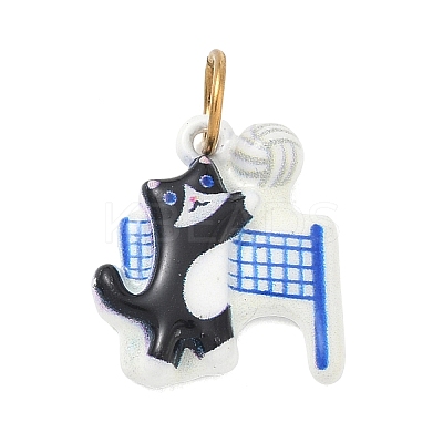 Printed 304 Stainless Steel Pendants SA-CBA4D1F-09G-I-1