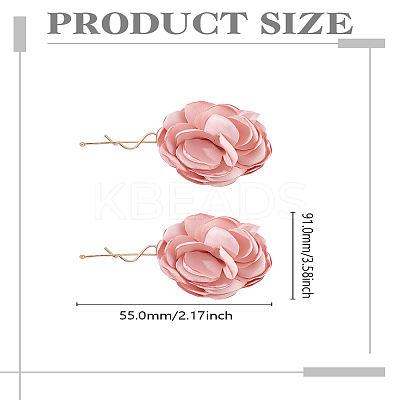 2Pcs Cloth Flower Twist Clip PHAR-LP0002-28-1