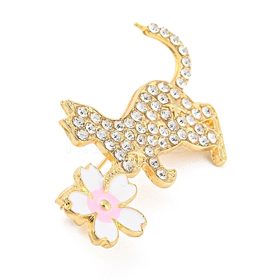 Alloy Rhinestone Brooches JEWB-P023-03G-1