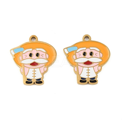 304 Stainless Steel Enamel Pendants STAS-C137-05A-G-1