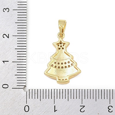 Christmas Brass Micro Pave Cubic Zirconia Pendants KK-H518-04D-G-1