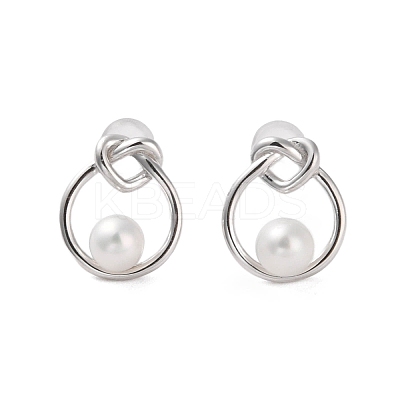925 Sterling Silver Studs Earring EJEW-H002-10P-1