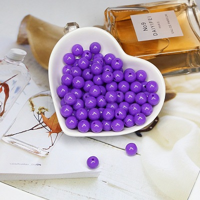 Opaque Acrylic Beads OACR-SZC0001-02C-12-1