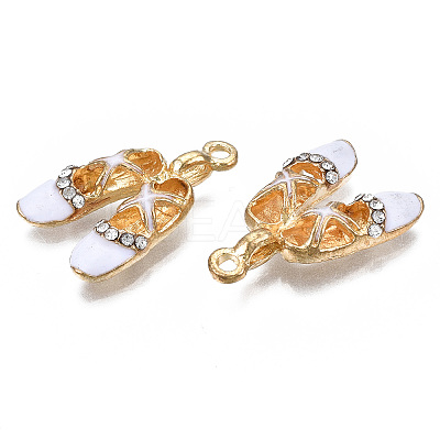 Rack Plating Alloy Enamel Pendants LS-ENAM-T011-130B-1