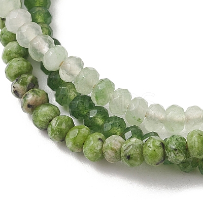 Adjustable Dyed Natural Malaysia Jade Beaded Multi-strand Bracelets for Women Men BJEW-JB13577-01-1