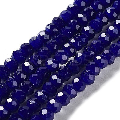 Baking Paint Imitation Jade Glass Bead Strands X-DGLA-A034-J8MM-A33-1