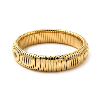 304 Stainless Steel Stretch Bracelets for Women Men BJEW-A031-02A-G-1