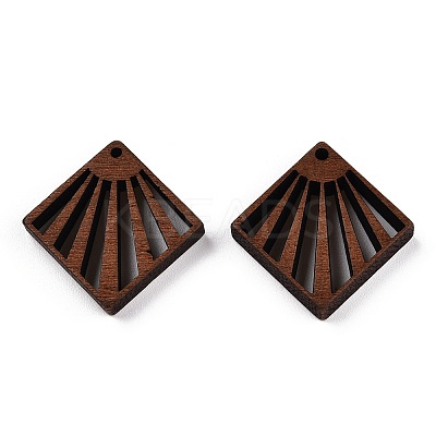 Natural Wenge Wood Pendants WOOD-T023-50-1