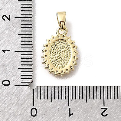 Brass Micro Pave Cubic Zirconia Pendants KK-P336-01B-G-1