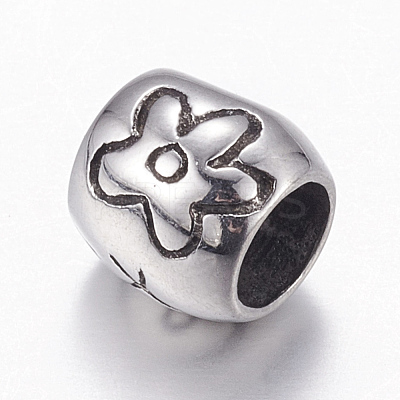 304 Stainless Steel European Beads STAS-P173-089AS-1