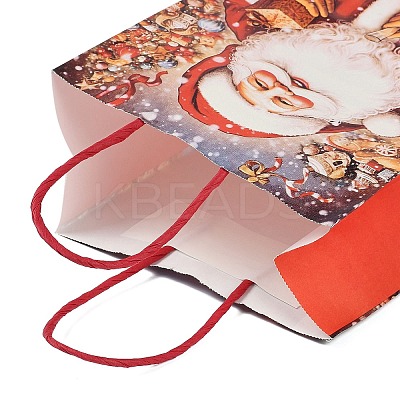 Christmas Paper Santa Claus Printed Tote Bags ABAG-P015-04A-1
