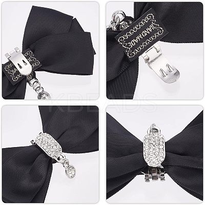 2Pcs Detachable Polyester Bowknot Shoe Decoration AJEW-FG0002-01B-1