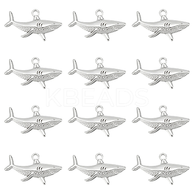 12Pcs 304 Stainless Steel Pendants STAS-UN0050-48P-1