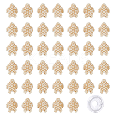  40Pcs Tortoise Handmade Porcelain Beads DIY-SC0015-62B-1
