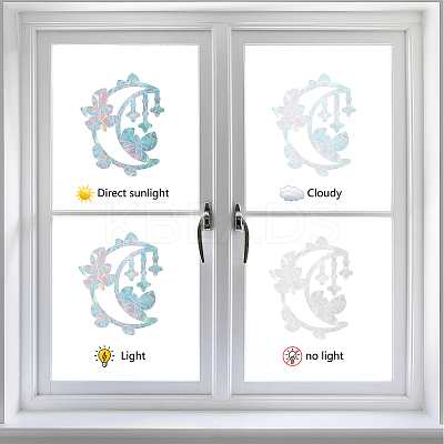 Waterproof PVC Colored Laser Stained Window Film Adhesive Stickers DIY-WH0256-020-1