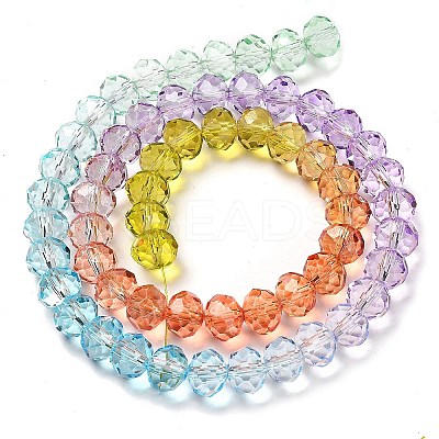 Transparent Painted Glass Beads Strands DGLA-A034-T8mm-A12-1