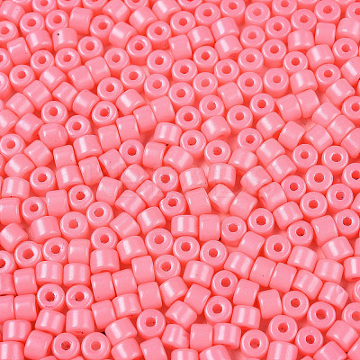 Opaque Baking Paint Glass Seed Beads SEED-T008-02H-1