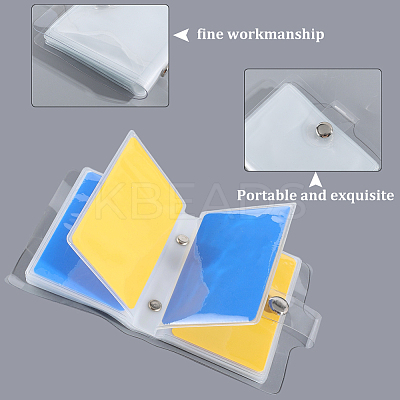 2Pcs PVC Mini Photocard Holder Book AJEW-SP0002-20A-05-1