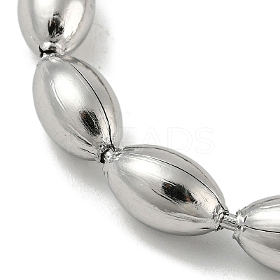 Non-Tarnish 201 Stainless Steel Rugby Beaded Chain Bracelets LS-BJEW-G696-01C-P-1