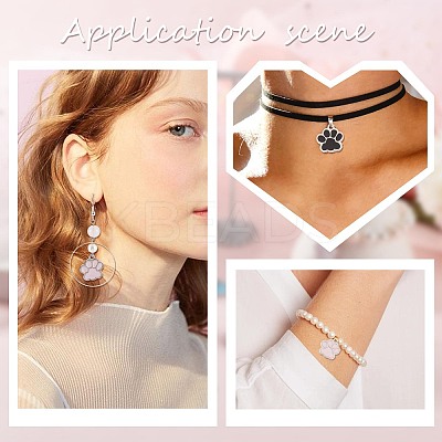 50Pcs 5 Style Alloy Enamel Pendants ENAM-SC0003-22-1