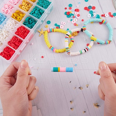 180g 18 Style Handmade Polymer Clay Beads CLAY-SZ0001-61-1