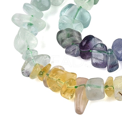 Natural Fluorite & Amethyst & Citrine(Heated) Beads Strands G-N371-02A-01-1