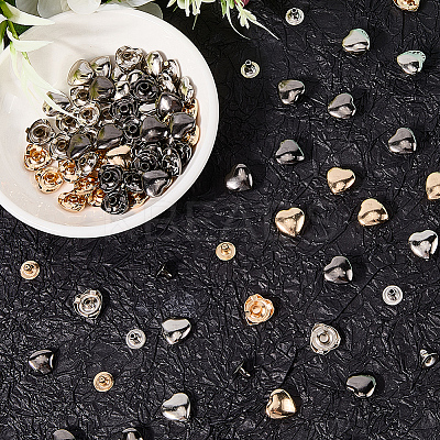 120Bags 3 Colors Iron Semi-Tublar Rivet Studs FIND-GF0008-27C-1