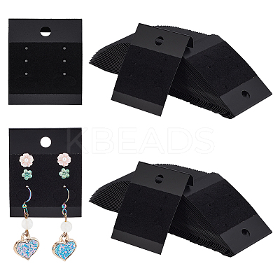 PVC with Velvet Earring Display Card AJEW-WH0475-89-1