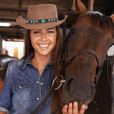 6Pcs 6 Styles Imitation Leather Southwestern Cowboy Hat Belt AJEW-CP0007-23-1