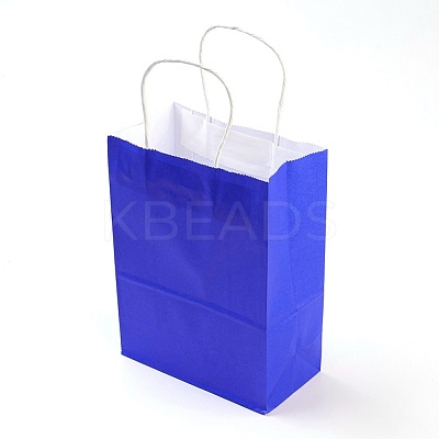 Pure Color Kraft Paper Bags AJEW-G020-A-04-1