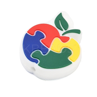 Autism Theme Silicone Beads SL-CBAF318-D05-1