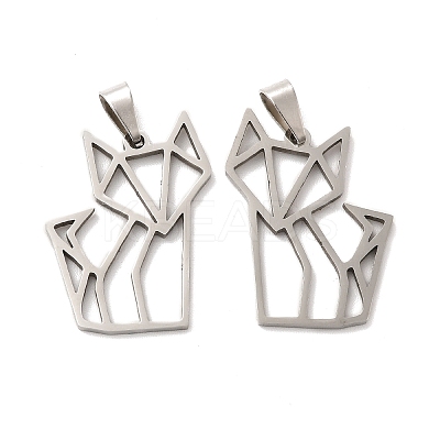 Non-Tarnish 201 Stainless Steel Origami Pendants STAS-K251-043P-1