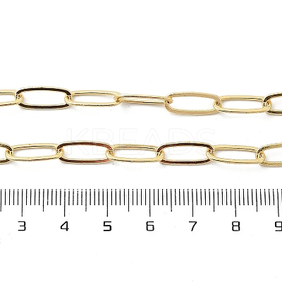 Brass Paperclip Chain Necklaces NJEW-A042-17G-01-1