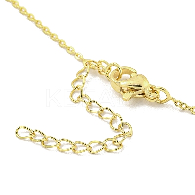 Brass Micro Pave Clear Cubic Zirconia Pendant Necklaces NJEW-Z032-01B-1