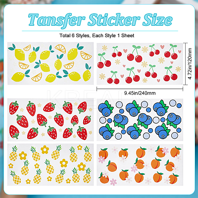 6 Sheets 6 Styles Iron On Transfer Film DIY-GF0008-67-1