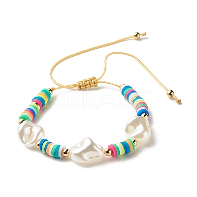 Imitation Pearl Braided Bead Bracelet for Girl Women BJEW-JB07156-1