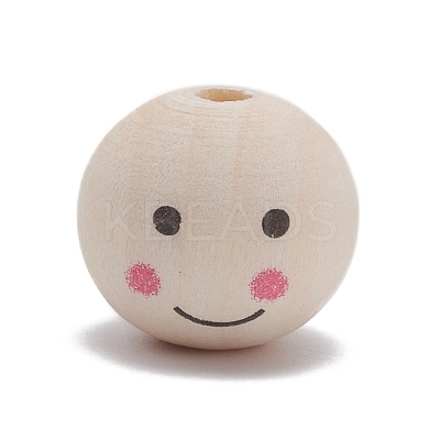 Wood European Beads WOOD-WH0022-03A-1