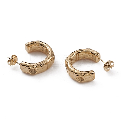 Ion Plating(IP) 304 Stainless Steel Stud Earrings Findings EJEW-G346-02G-1