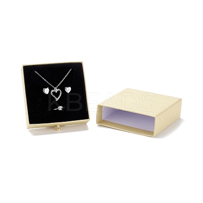 Square Paper Drawer Jewelry Set Box CON-C011-03A-06-1