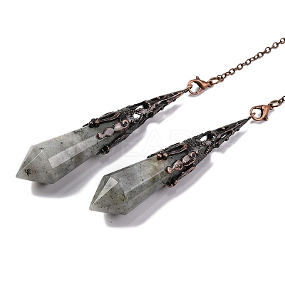 Natural & Synthetic Gemstone Pointed Dowsing Pendulum Big Pendants G-H285-06R-A-1