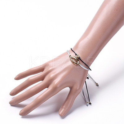 Adjustable Nylon Thread Braided Bead Bracelet Sets X-BJEW-JB05039-01-1