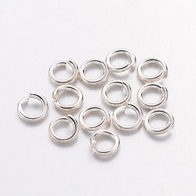 Silver Color Plated Brass Open Jump Rings X-JRC4MM-NFS-1