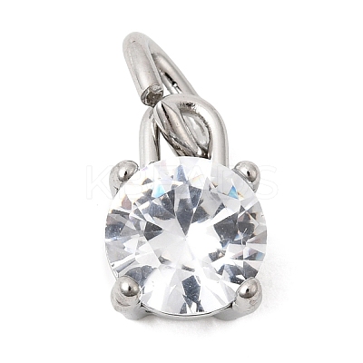 Birthdaystone Theme April 304 Stainless Steel Charms STAS-B128-60P-04-1