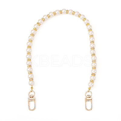 Round Plastic Imitation Pearl Beads Bag Extender Chains HJEW-TAC0082-1